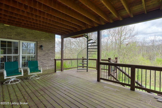 320 Longview Park Pl, Louisville, KY 40245 - wooden deck featuring stairway