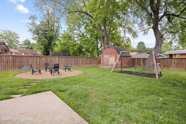 6507 S Dr, Louisville, KY 40272 - view of yard with an outdoor fire pit