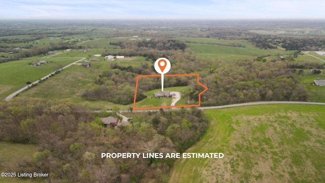 444 Wire Ln, Bardstown, KY 40004 - birds eye view of property featuring a rural view