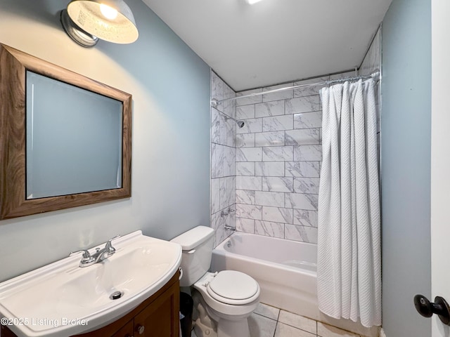 444 Wire Ln, Bardstown, KY 40004 - bathroom with tile patterned floors, shower / bath combo, vanity, and toilet