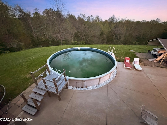 444 Wire Ln, Bardstown, KY 40004 - outdoor pool featuring a lawn and a view of trees
