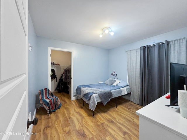 444 Wire Ln, Bardstown, KY 40004 - bedroom featuring a spacious closet, a closet, and light wood-type flooring
