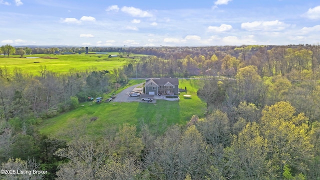 444 Wire Ln, Bardstown, KY 40004 - birds eye view of property featuring a forest view