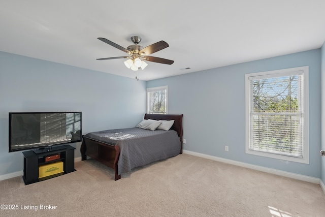 178 Bluffs Edge Dr, Mt Washington, KY 40047 - bedroom with baseboards, carpet flooring, and ceiling fan
