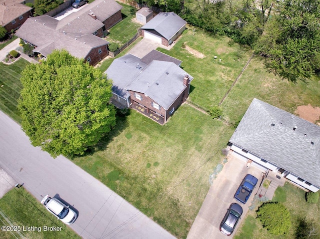 aerial view featuring a residential view