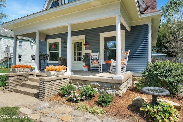 205 Birch Ave, La Grange, KY 40031 - entrance to property with a porch