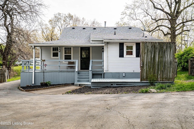 exterior space with covered porch