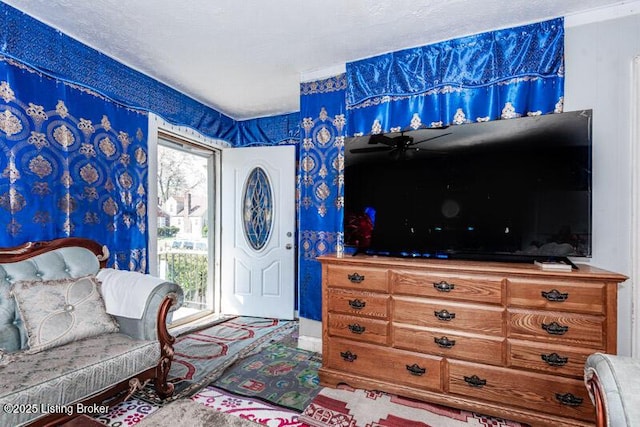 bedroom featuring wallpapered walls