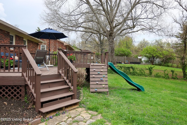 7407 Meadow Rd, Crestwood, KY 40014 - view of play area with a wooden deck