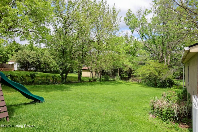 7407 Meadow Rd, Crestwood, KY 40014 - view of green lawn with a playground