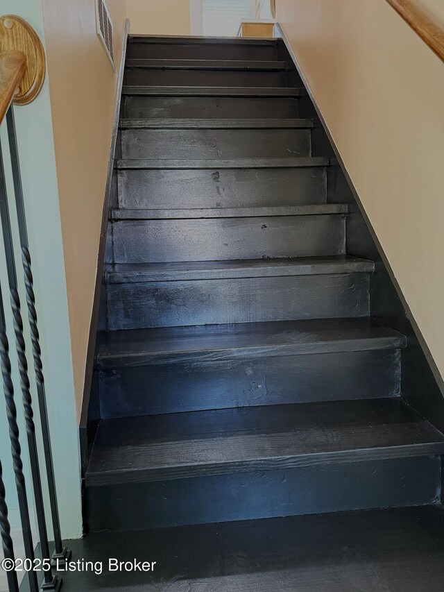 stairs featuring visible vents