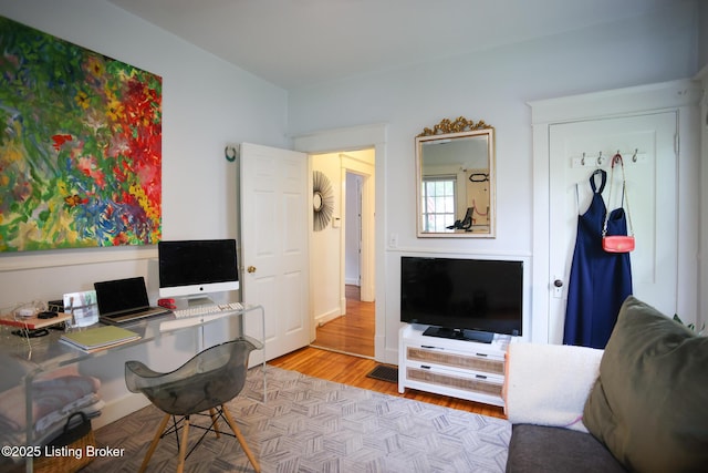 216 Cornell Pl, Louisville, KY 40207 - office area with wood finished floors