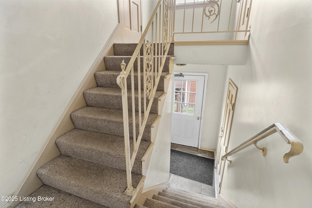 view of stairway
