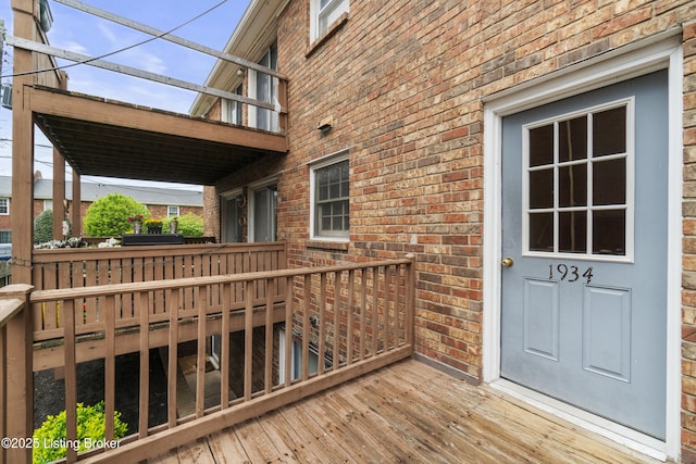 view of wooden deck