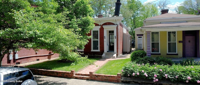 1031 S 7th St, Louisville, KY 40203 - entrance to property with a chimney and a yard