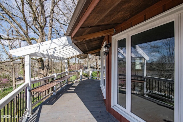 view of wooden terrace