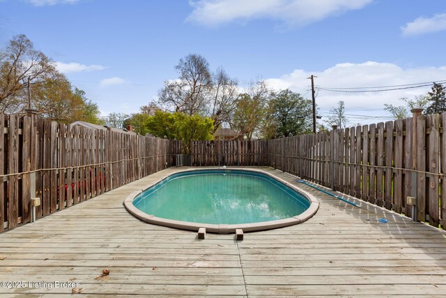 109 Ridgeway Ave, Louisville, KY 40207 - view of swimming pool with a wooden deck and a fenced backyard