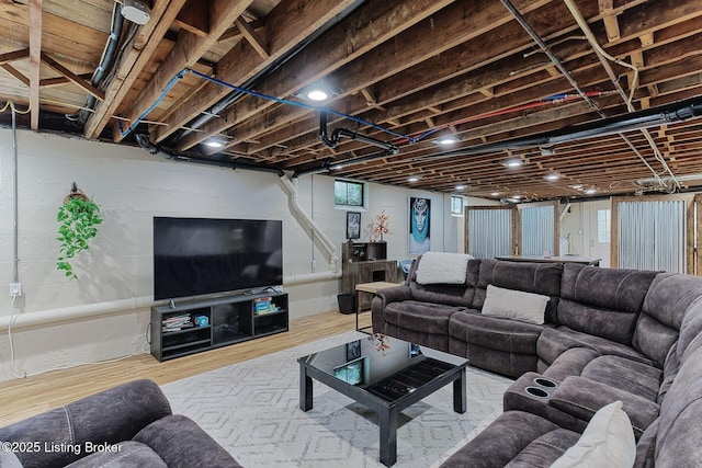 living room featuring wood finished floors