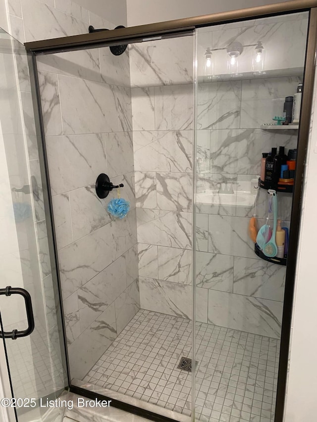 full bathroom with a stall shower
