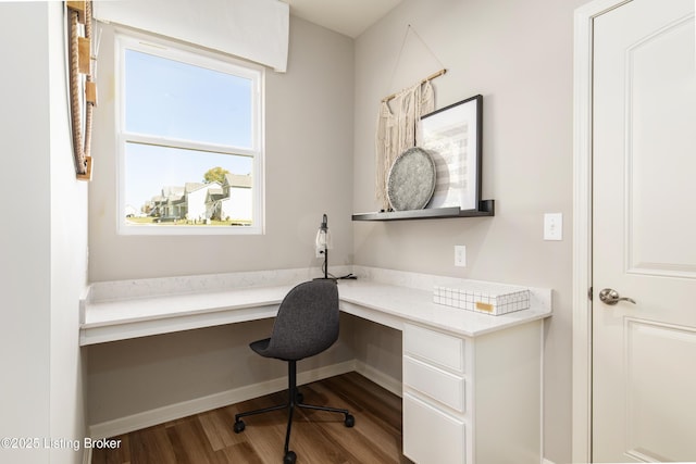 LOT209 Cobblestone Ln, La Grange, KY 40031 - office area featuring built in desk and wood finished floors