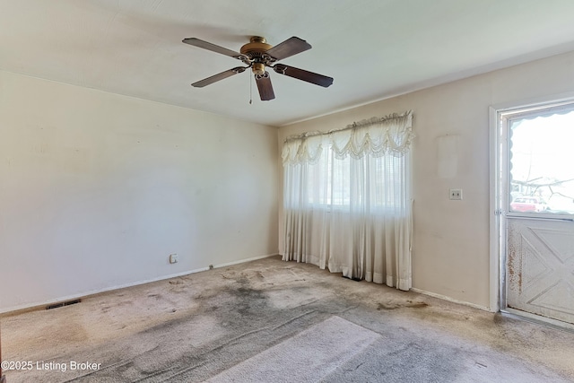4311 Kurtz Ave, Louisville, KY 40229 - carpeted empty room featuring visible vents, baseboards, and ceiling fan