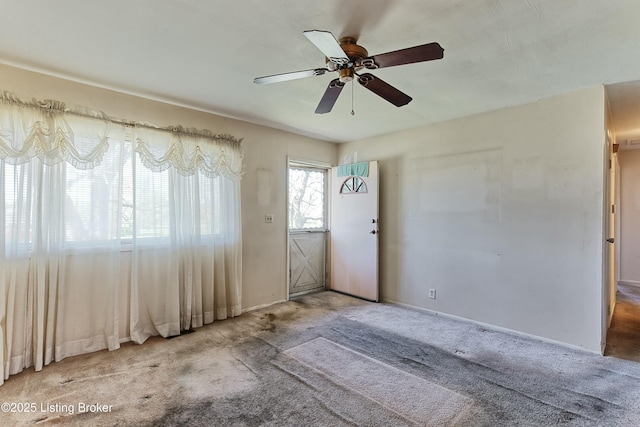 4311 Kurtz Ave, Louisville, KY 40229 - spare room with ceiling fan, baseboards, and carpet