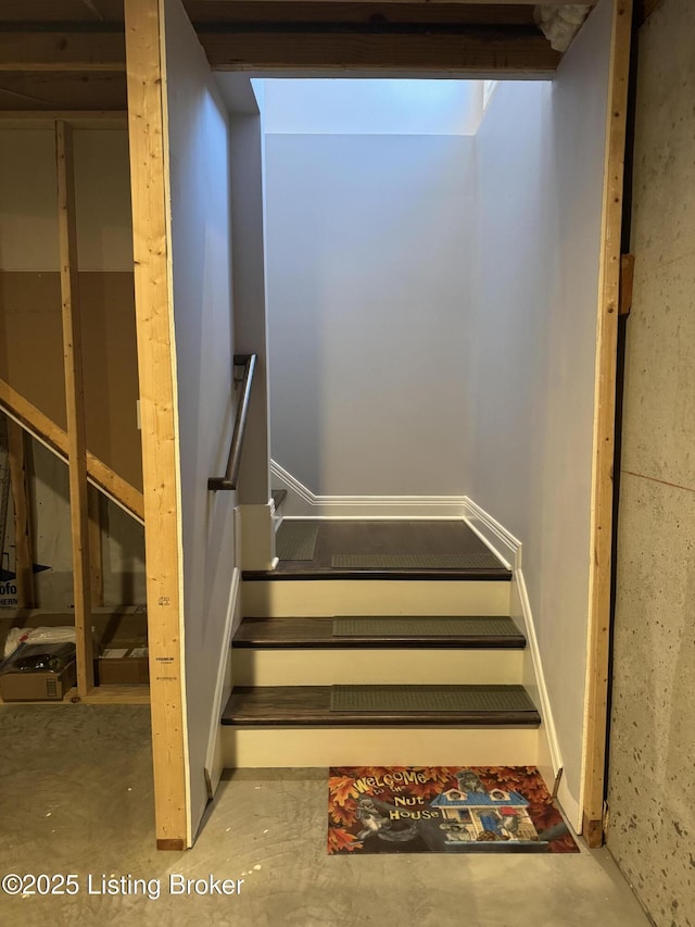 view of stairway