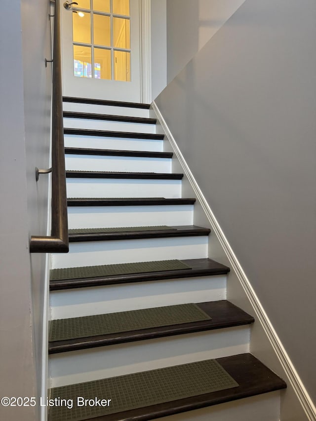 view of stairway