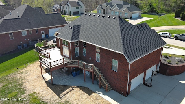 bird's eye view with a residential view