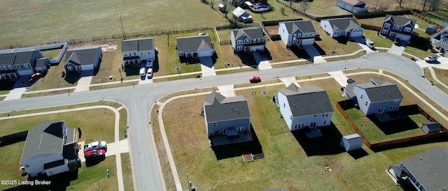 aerial view featuring a residential view