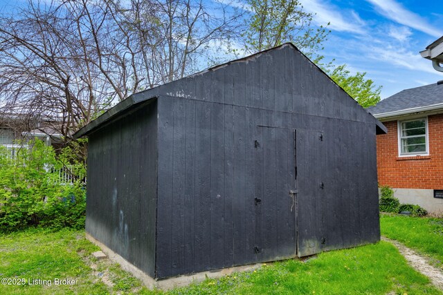 view of shed