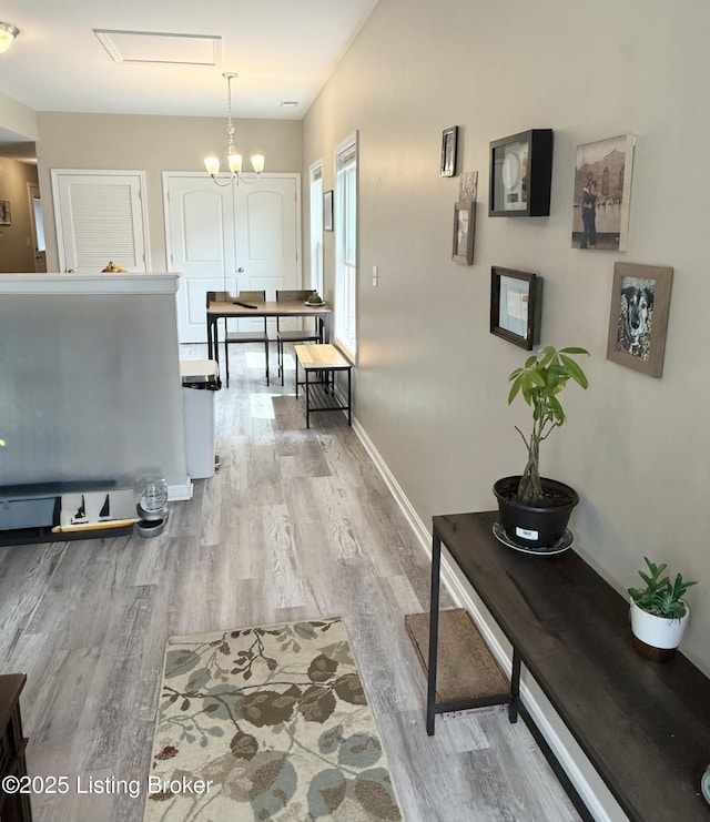 1015 E Muhammad Ali Blvd, Louisville, KY 40204 - hall featuring wood finished floors and baseboards