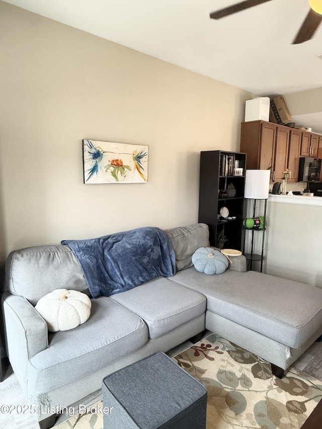 1015 E Muhammad Ali Blvd, Louisville, KY 40204 - living area with ceiling fan