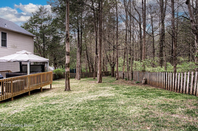12305 Dominion Way, Louisville, KY 40299 - view of yard featuring a fenced backyard and a gazebo