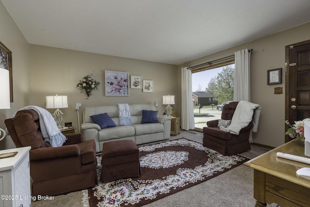 view of carpeted living room
