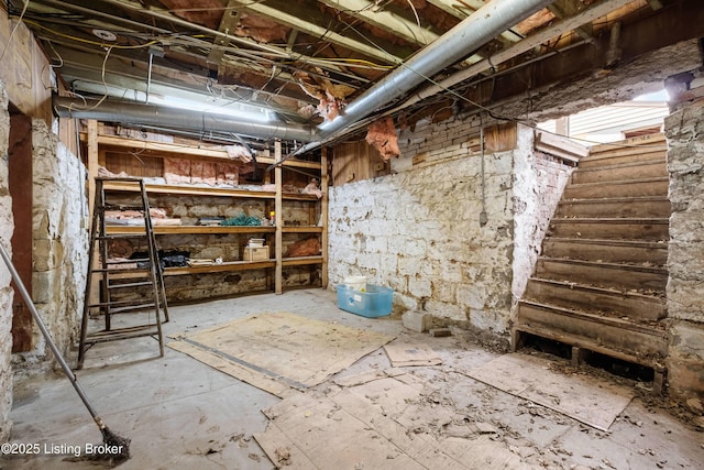 1206 S 6th St, Louisville, KY 40203 - unfinished basement with stairway