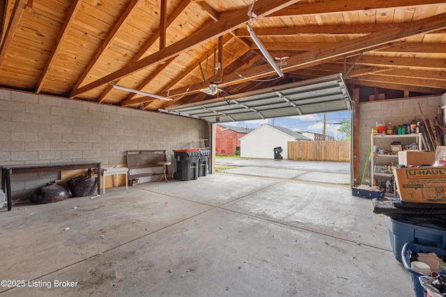 1206 S 6th St, Louisville, KY 40203 - garage with concrete block wall