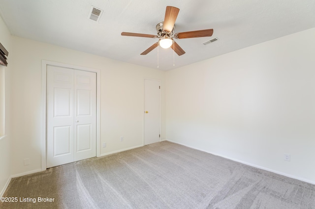 215 Bottorff Dr, Sellersburg, IN 47172 - unfurnished bedroom featuring baseboards, carpet floors, visible vents, and a closet