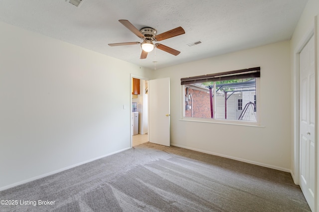 215 Bottorff Dr, Sellersburg, IN 47172 - empty room with baseboards, a ceiling fan, visible vents, and carpet floors
