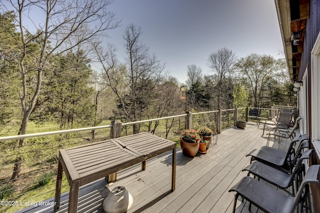 view of wooden terrace