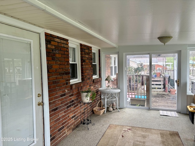 view of sunroom / solarium