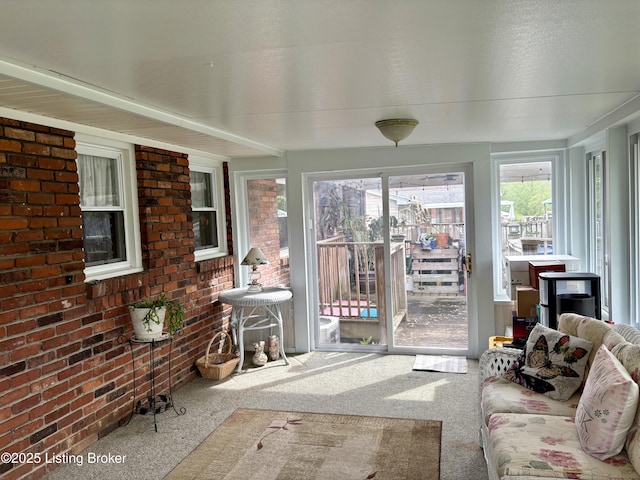 view of sunroom
