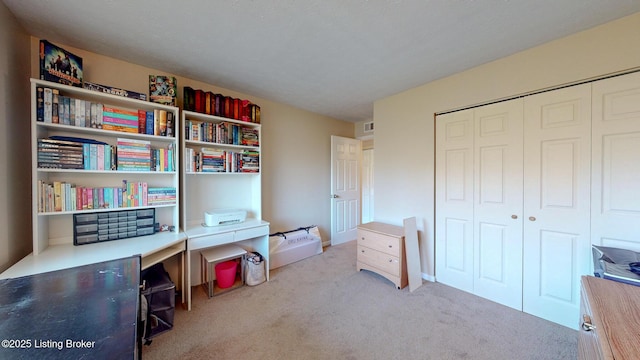 carpeted office with visible vents