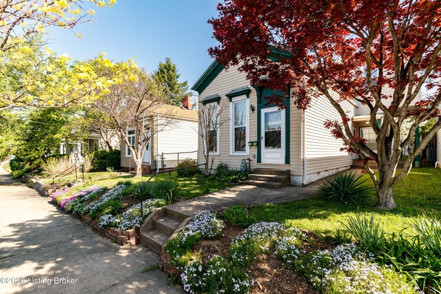 1035 Lydia St, Louisville, KY 40217 - view of front facade featuring entry steps and a front lawn