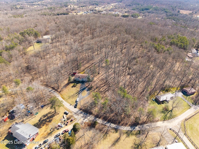 bird's eye view with a rural view