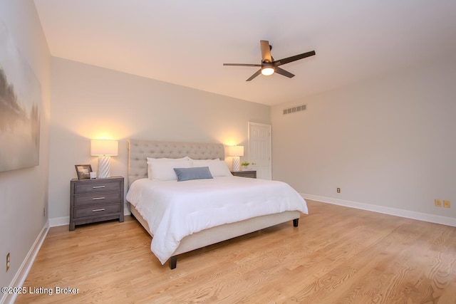 1038 Garden Creek Cir, Louisville, KY 40223 - bedroom featuring light wood-style flooring, baseboards, and ceiling fan