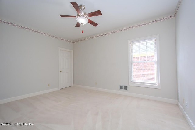 1038 Garden Creek Cir, Louisville, KY 40223 - empty room with a ceiling fan, baseboards, and light carpet