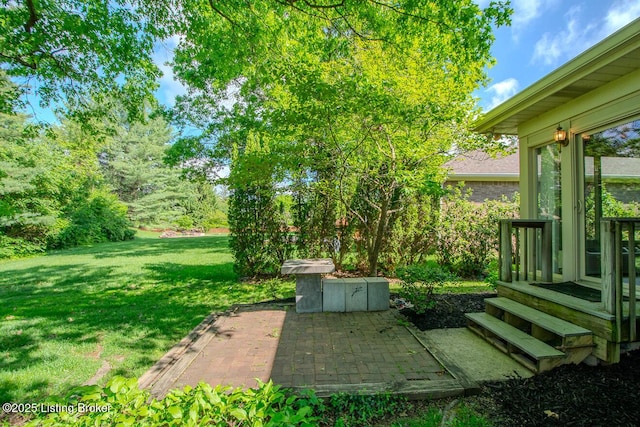 1038 Garden Creek Cir, Louisville, KY 40223 - view of green lawn featuring a patio area