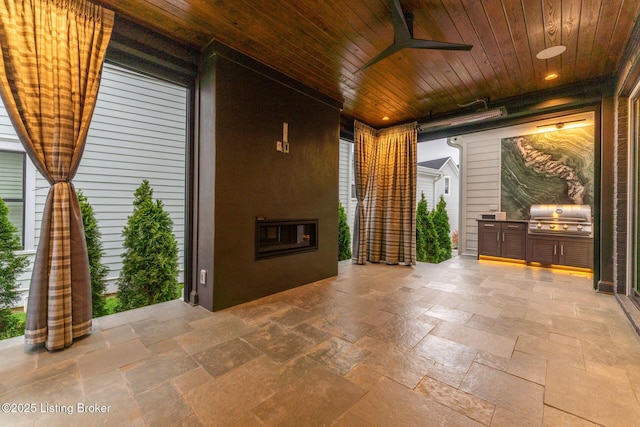 11004 Meeting St, Prospect, KY 40059 - view of patio featuring grilling area and a ceiling fan