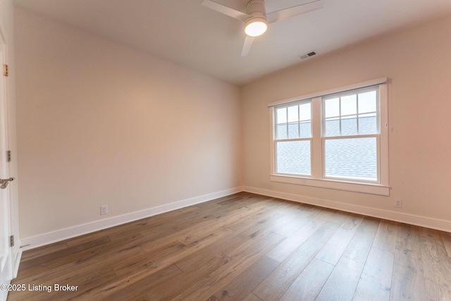 11004 Meeting St, Prospect, KY 40059 - empty room featuring hardwood / wood-style flooring, baseboards, and a ceiling fan